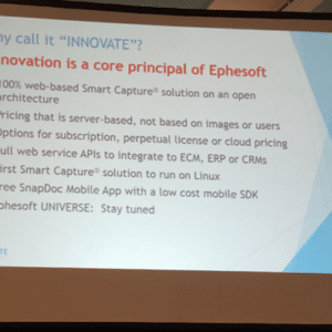 Kaum ein Unternehmen lebt Innovation so wie Ephesoft - Innovate 2015